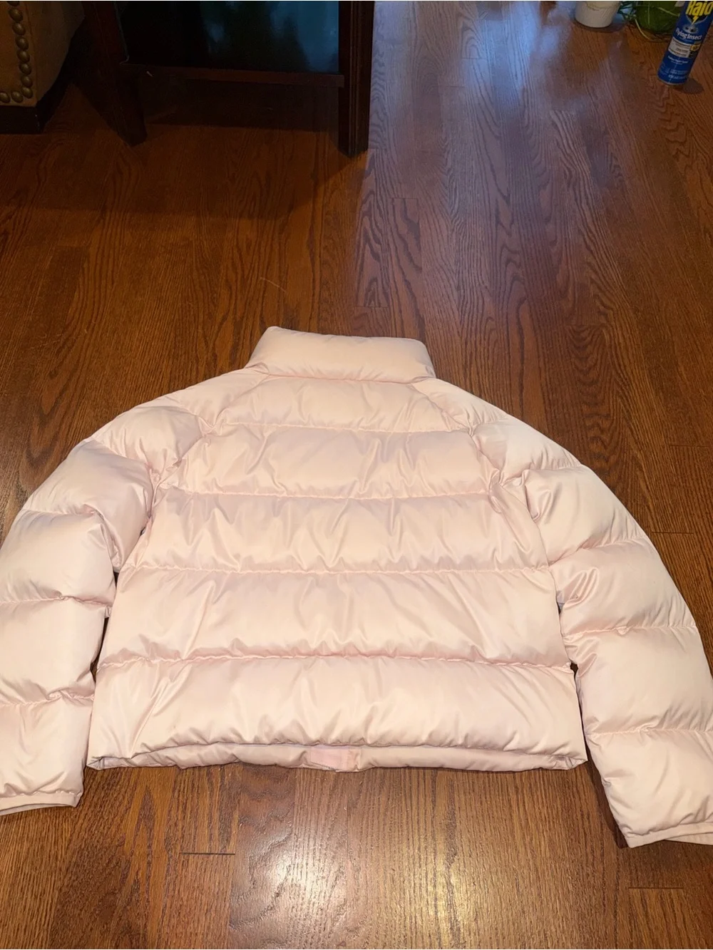 Tory Burch Pink Cropped Puffer Jacket Size S
